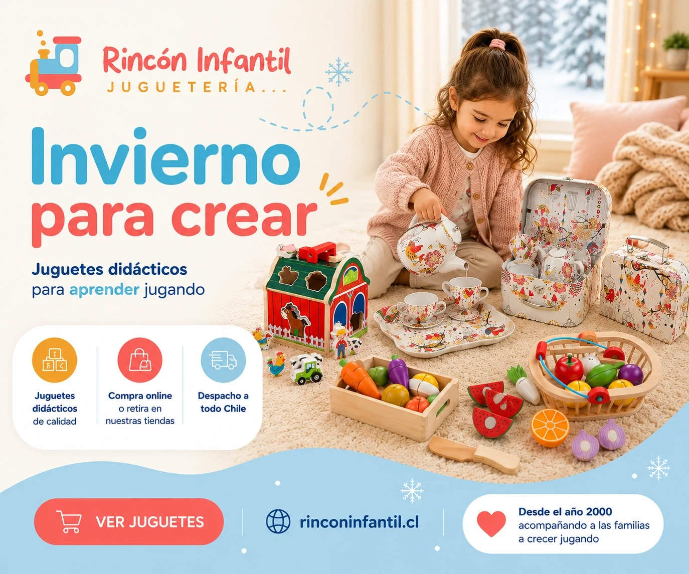 Vacaciones de invierno con juguetes didácticos Rincón Infantil