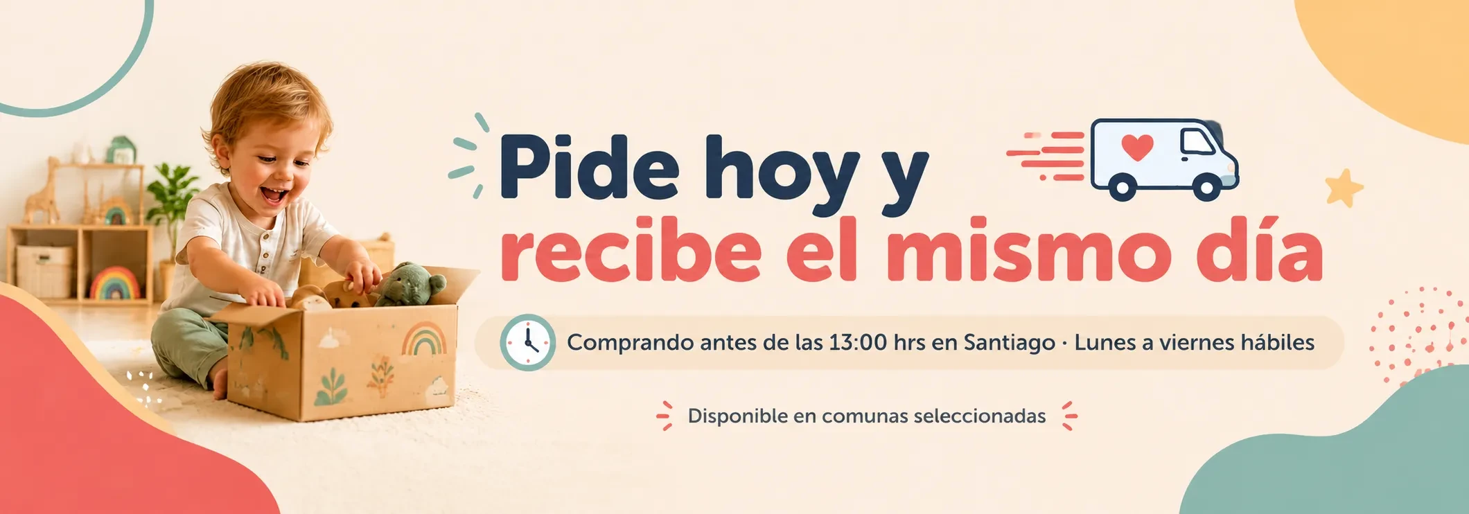 Pide hoy y recibe el mismo día en Santiago