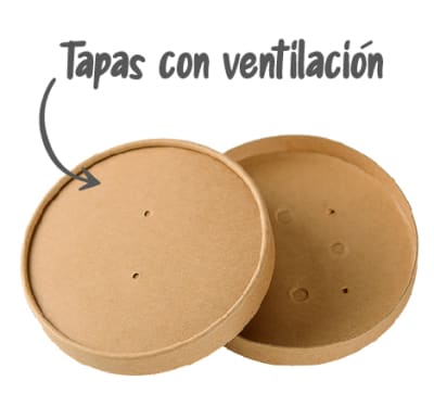 Pote Kraft 32oZ con tapa Kraft (25 unidades)