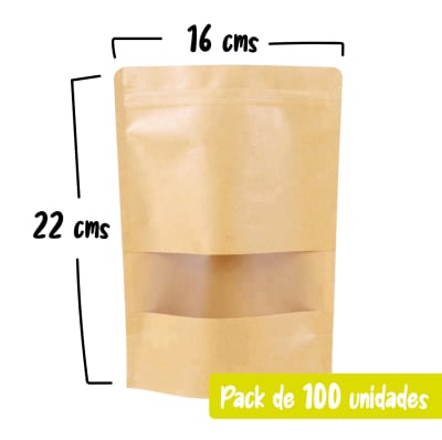 Doypack Kraft 16x22cm (100 unidades)