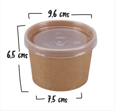 POTE KRAFT + TAPA PLASTICA 230 ML X 25 UNIDADES