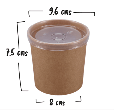 POTE KRAFT + TAPA PLASTICA 340 ML X 25 UNIDADES