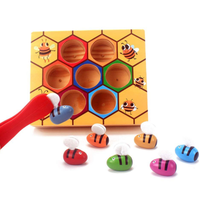 Abeja Pinzas aprende los colores.2