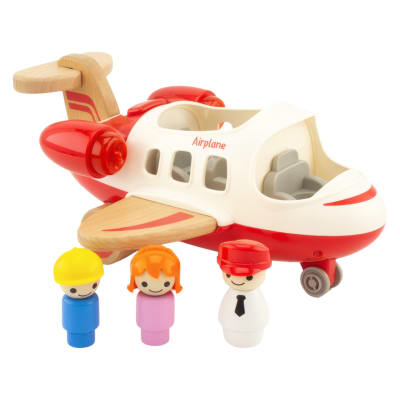 Avión de Madera con Pasajeros Luces y Sonido