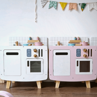 Cocina de Madera Retro Infantil Blanca3