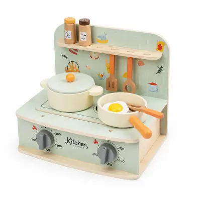 Cocina de Madera Infantil Verde1