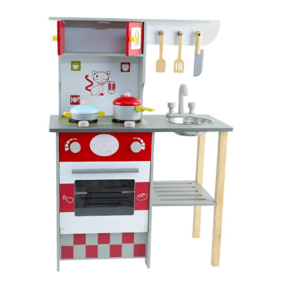 Cocina y lavaplato de madera 1