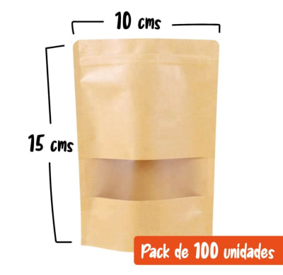 Doypack Kraft 10x15cm (100 unidades)