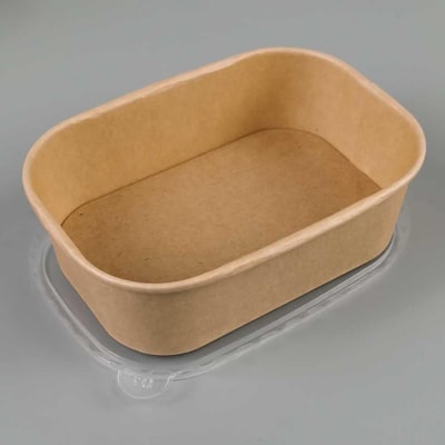 Tupper kraft 1000ml con tapa kraft (25 unidades)