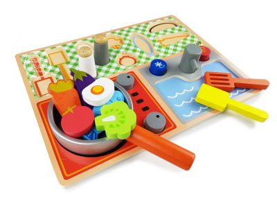 Cocina encimera de madera.1