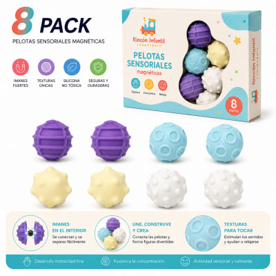 Set de 8 Pelotas Antiestrés Magnéticas1