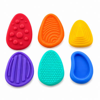 Piedras Sensoriales Antiestrés Silicona 6 Piezas2