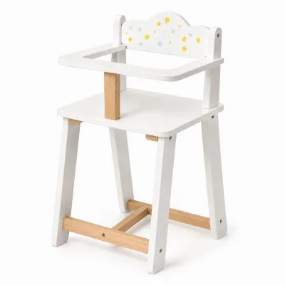 Silla para comer para muñecas de madera1