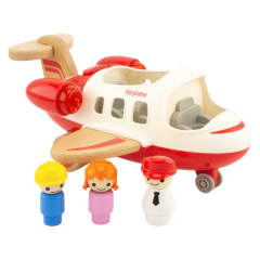 Avión de Madera con Pasajeros Luces y Sonido