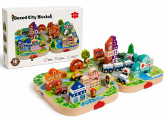 Juego Didáctico Construcción Portátil Mini Ciudad de Madera