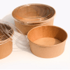 Bowl Kraft 750 ml con Tapa PET (25 unidades)1