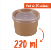 POTE KRAFT + TAPA PLASTICA 230 ML X 25 UNIDADES1