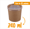 POTE KRAFT + TAPA PLASTICA 340 ML X 25 UNIDADES1