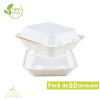 Envases Hamburguesa Biodegradables Caña de Azúcar 50 unidades1