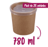 POTE KRAFT + TAPA PLASTICA 780 ML X 25 UNIDADES1