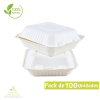 Envases Hamburguesa Biodegradables Caña de Azúcar x 100 unidades1