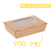 Caja kraft ventana 900ml. X 100 unidades.1