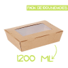 Caja kraft ventana 1200ml. X 100 unidades.1