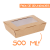 Caja kraft ventana 500ml. X 50 unidades.1