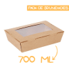 Caja kraft ventana 700ml. X 50 unidades.1