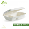Envase 950ml Dos Compartimentos Caña de Azúcar (50 unidades)1 Envase 950ml Dos Compartimentos Caña de Azúcar (50 unidades)1