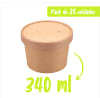 Pote Kraft 12oZ con tapa Kraft (25 unidades)1
