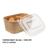 Tupper kraft 1000ml con tapa Pet (25 unidades)1