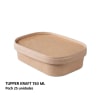 Tupper kraft 750ml con tapa kraft (25 unidades)1