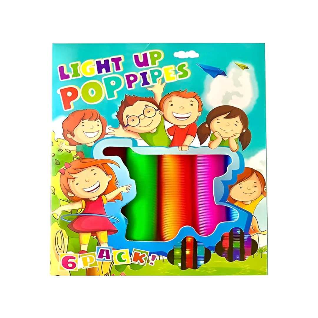 Set 6 Pop It Tubo Con Luz Led 0