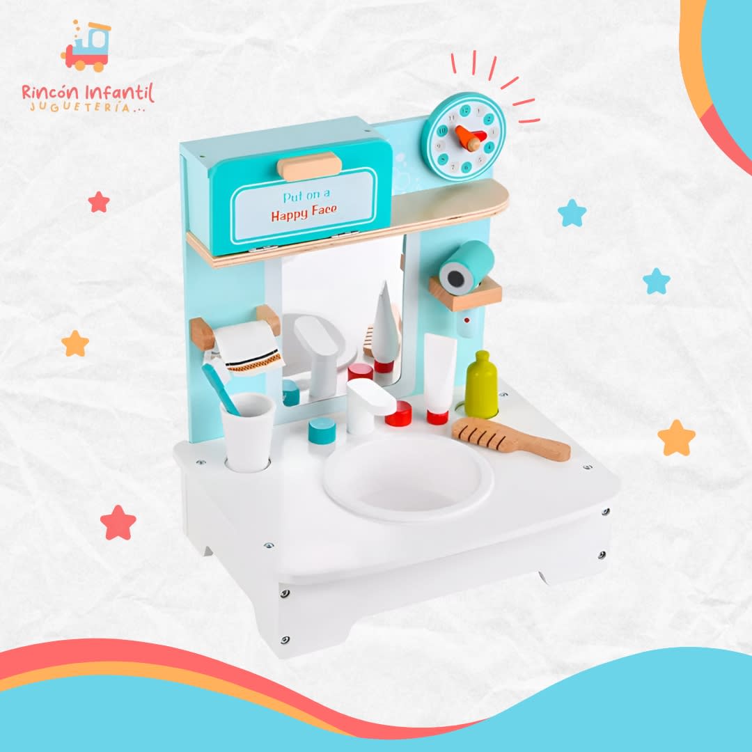 Simulador Lavamanos de madera infantil2