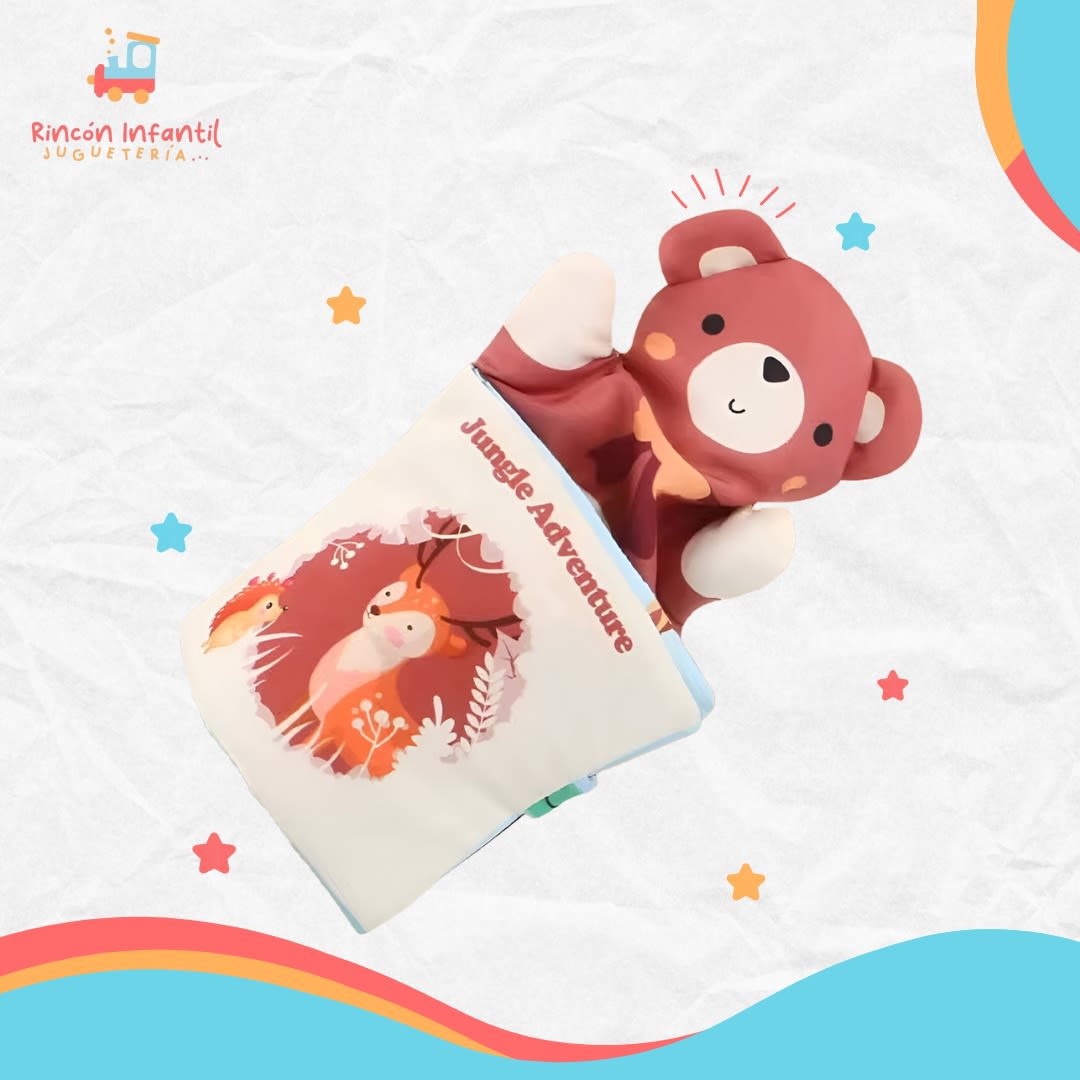 Libro titere con texturas Jungla3