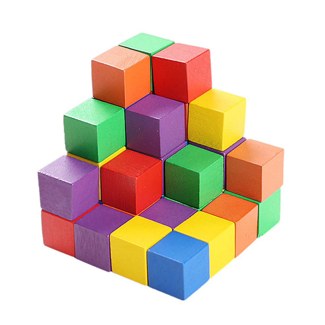 100 cubos de madera1
