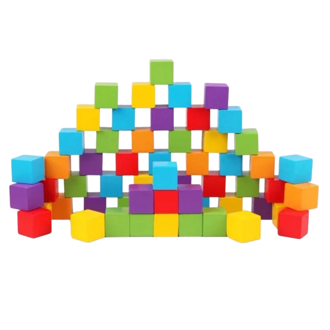 100 cubos de madera3