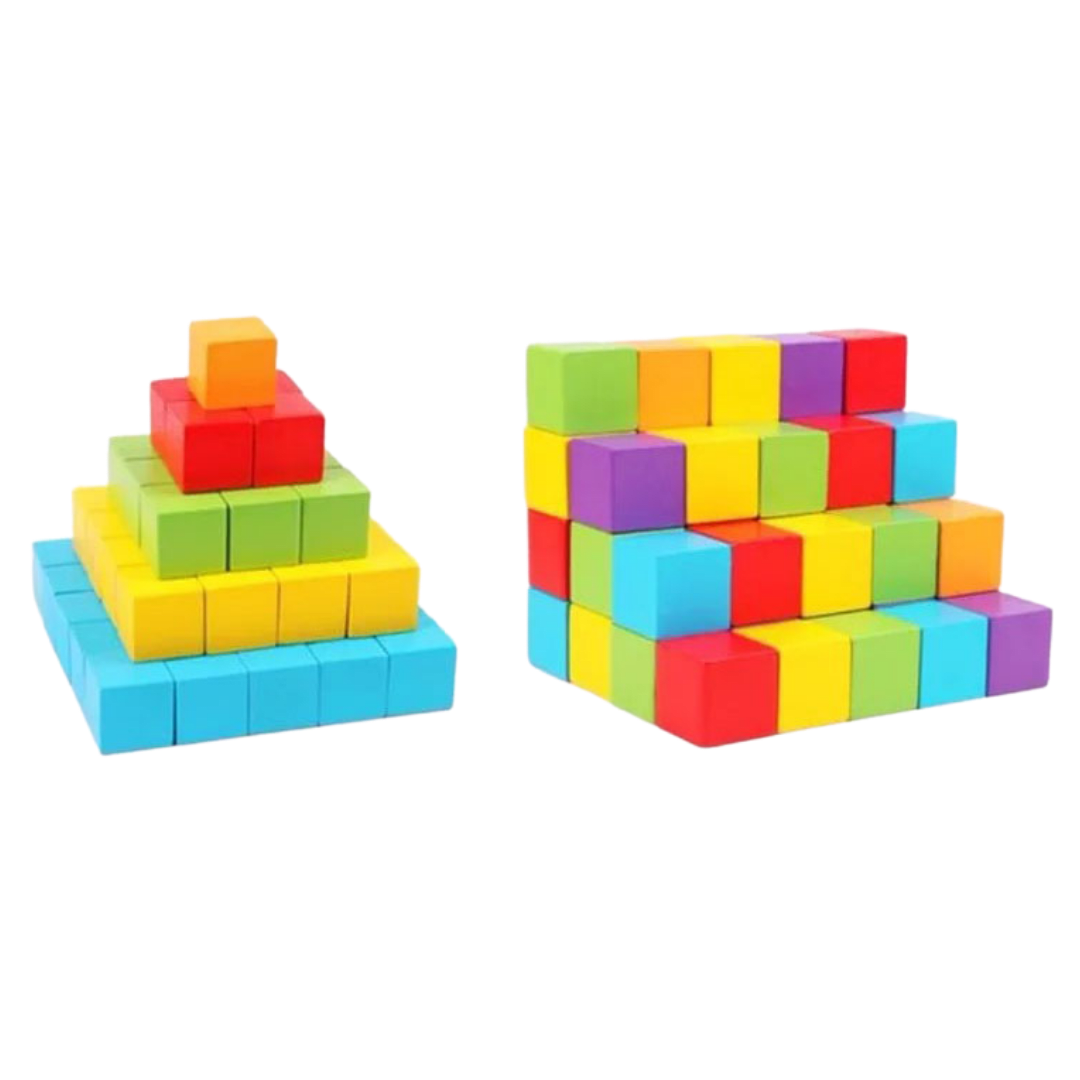 100 cubos de madera4