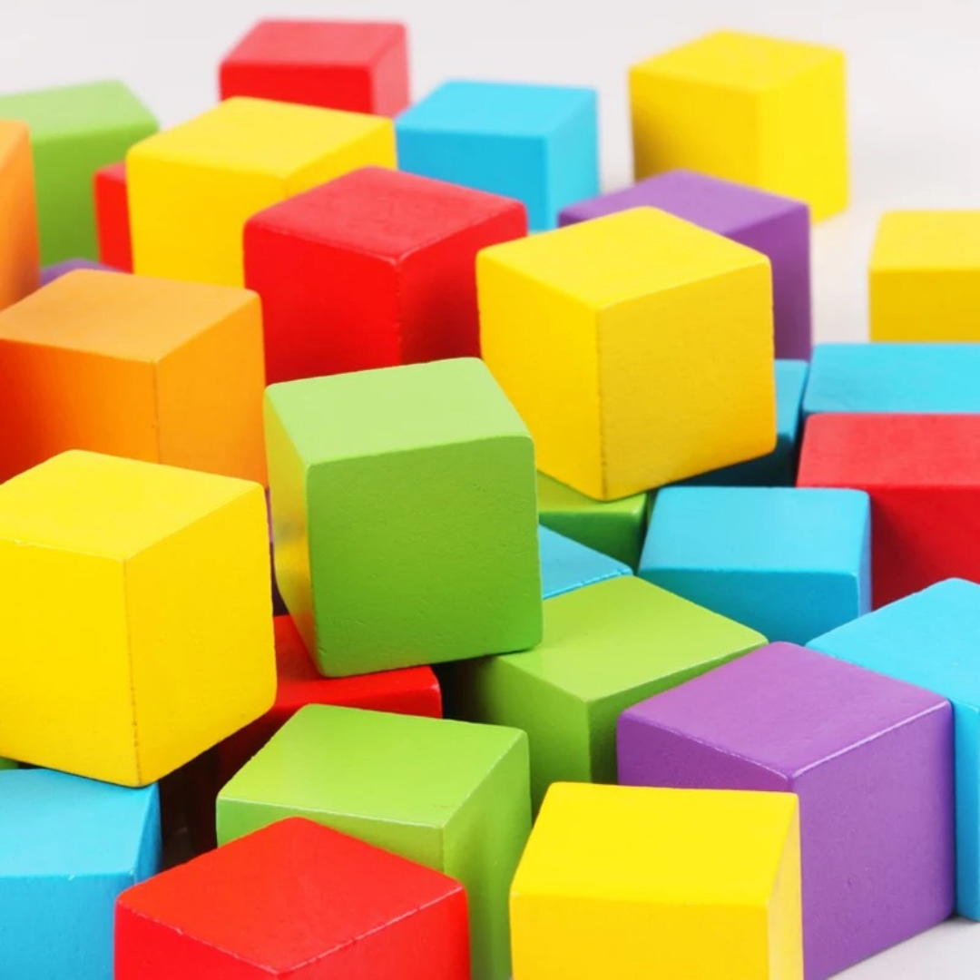 100 cubos de madera8