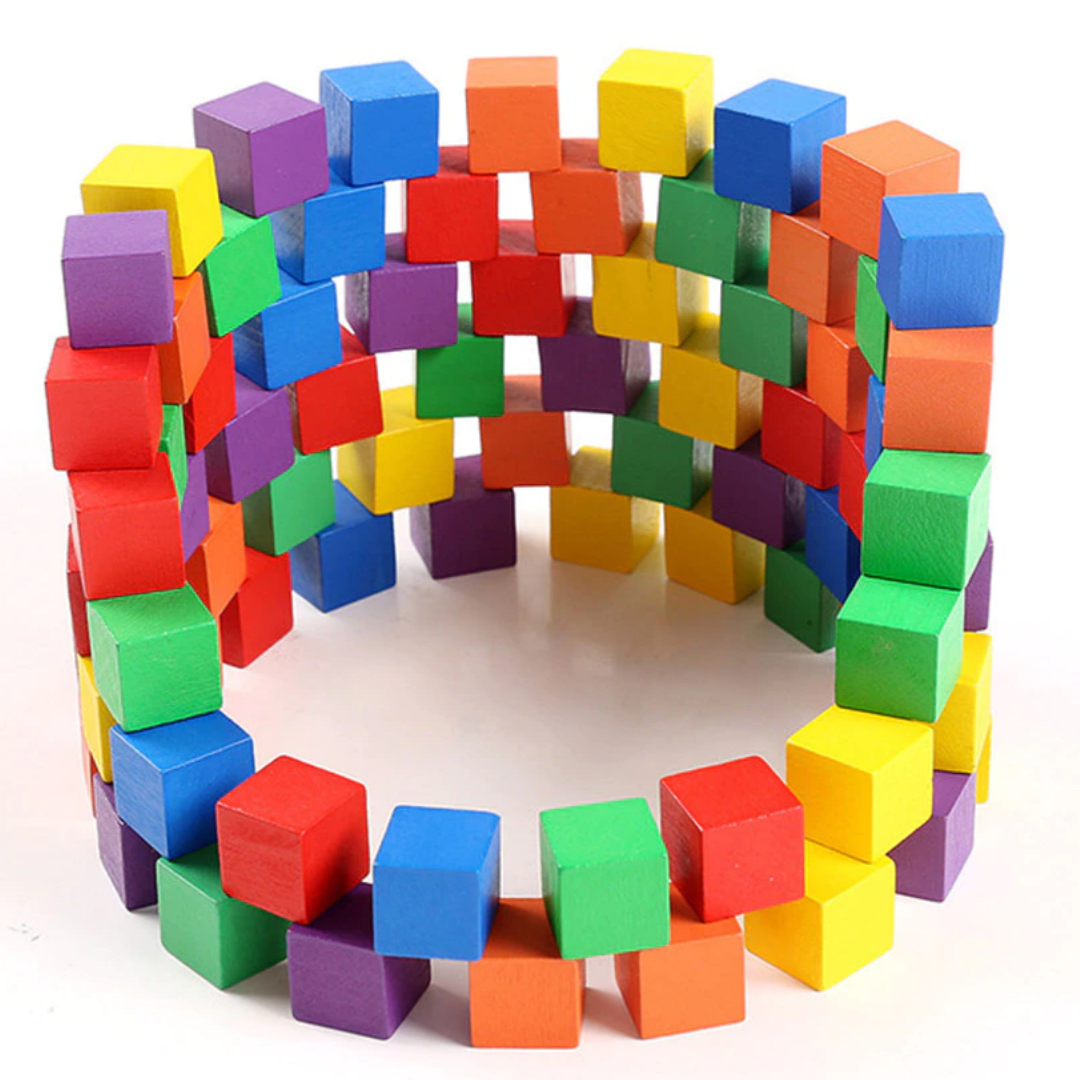 100 cubos de madera2