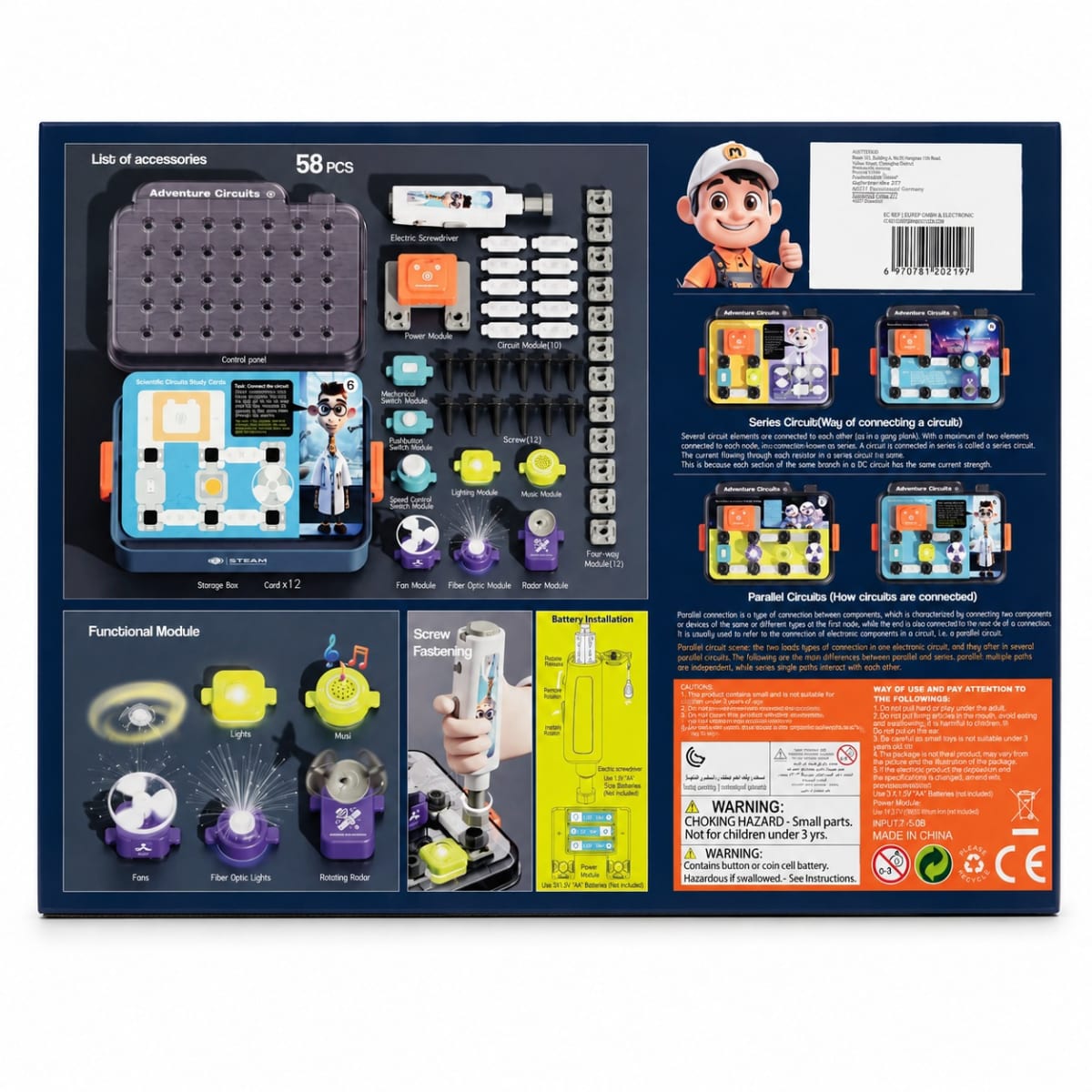 kit de circuitos científicos STEM8