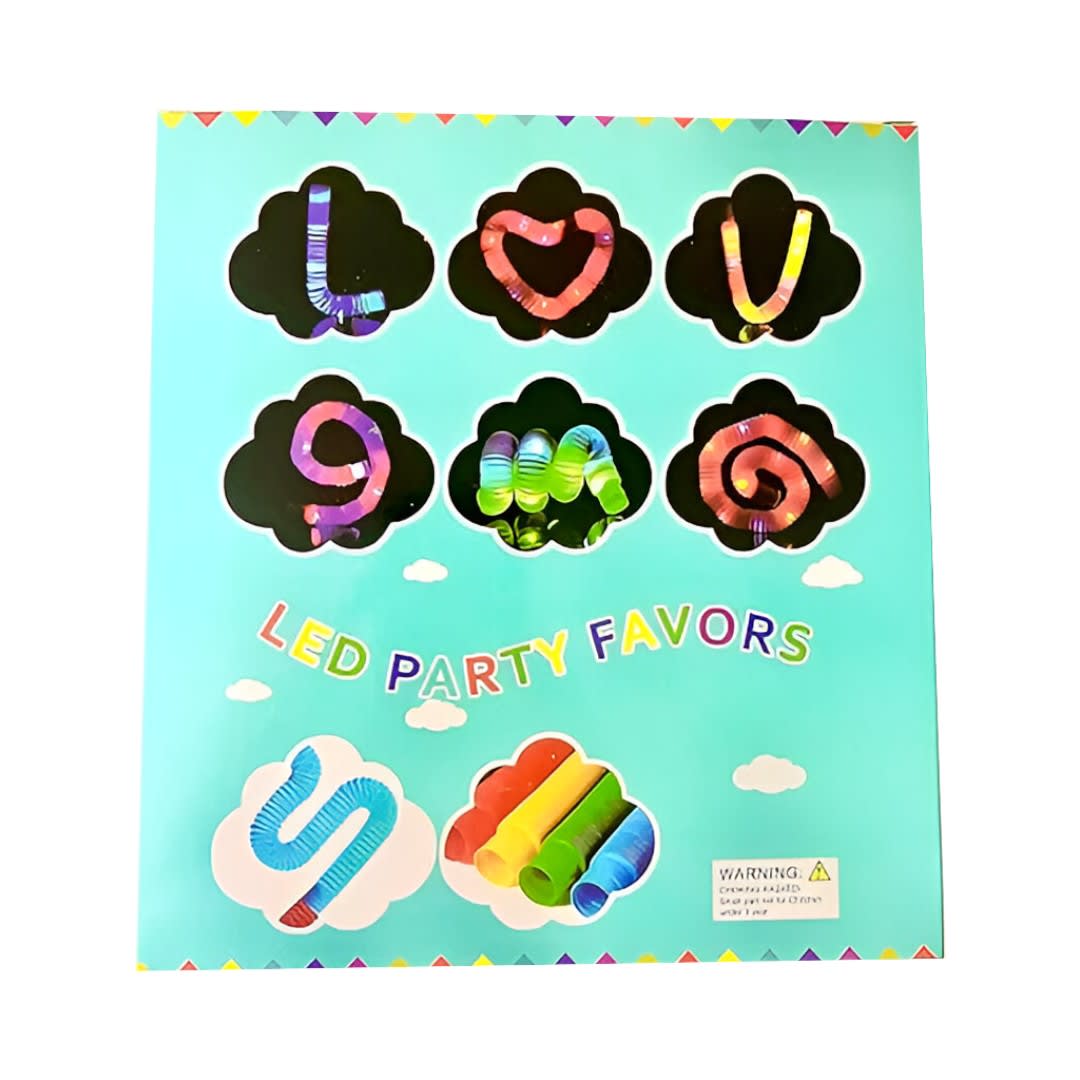 Set 6 Pop It Tubo Con Luz Led2