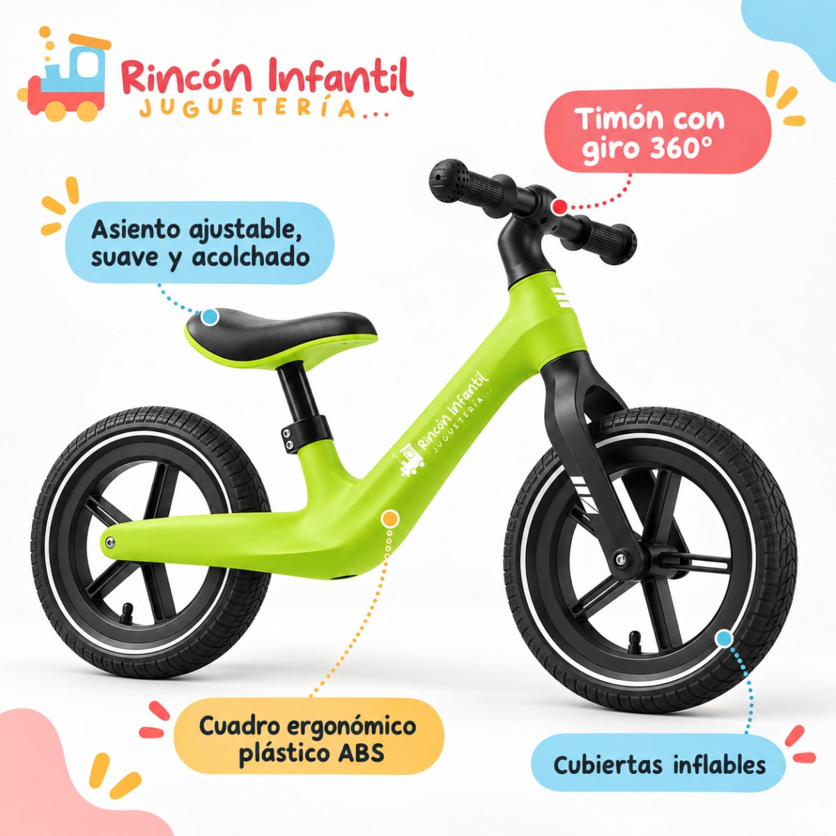 Bicicleta Sin Pedales Verde2