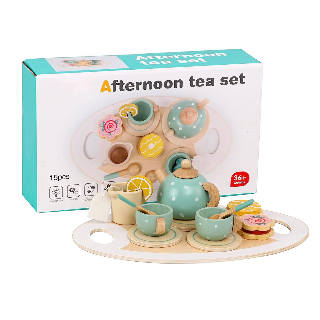 Set De Te De Madera6