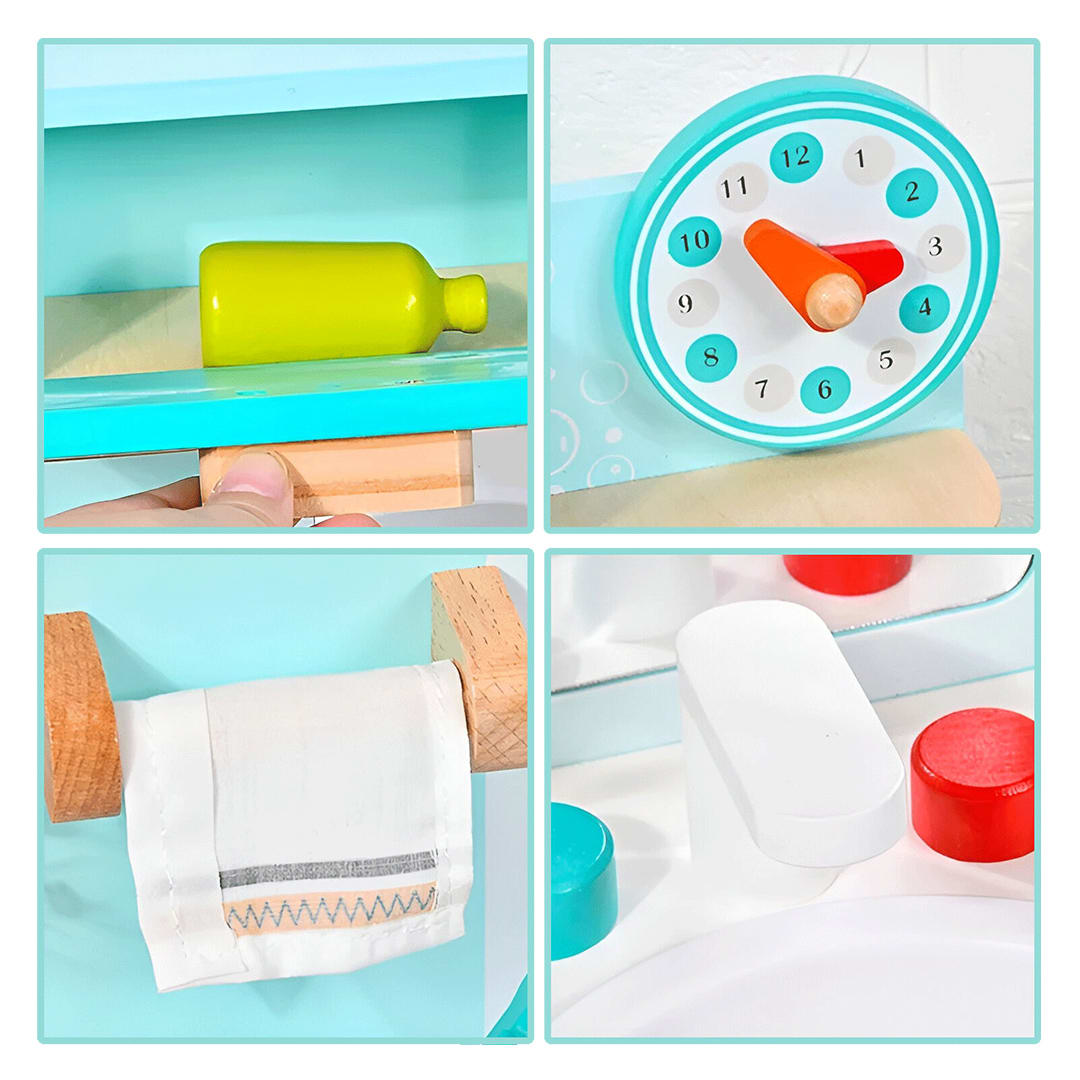 Simulador Lavamanos de madera infantil6