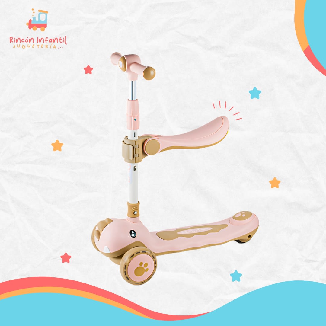 Scooter Dino Rosa6