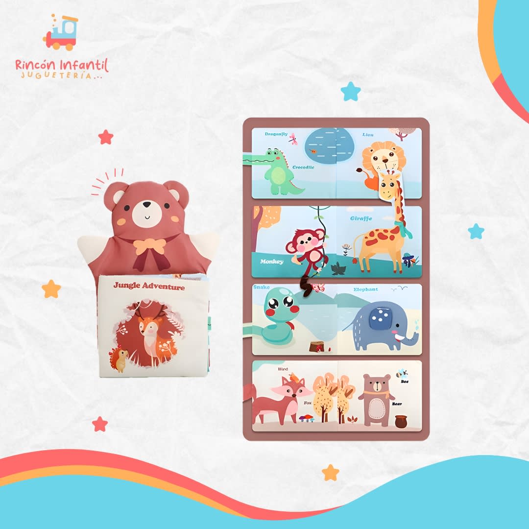Libro titere con texturas Jungla7