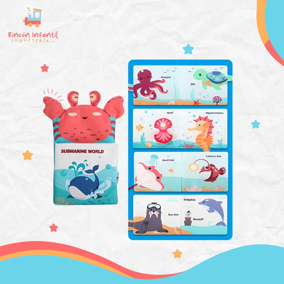 Libro títere con texturas océano6