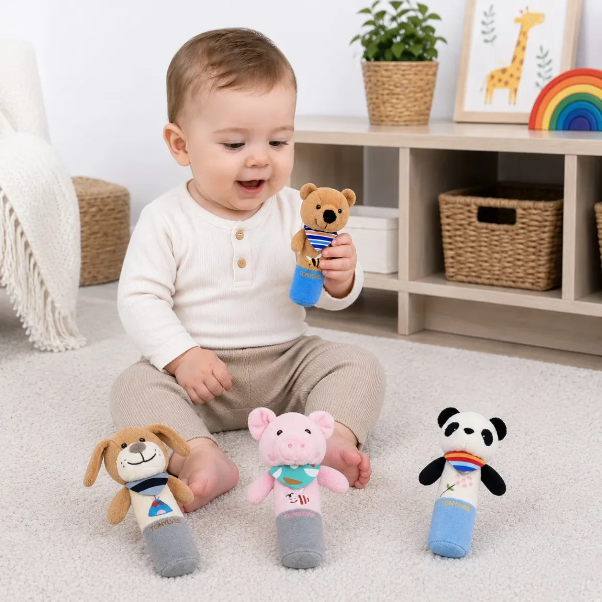 Sonajero Bebé Plush Animalitos3